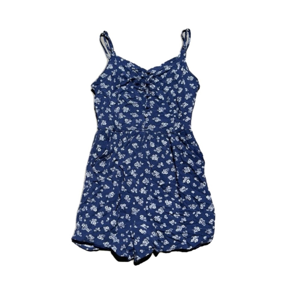 Blue Floral Romper